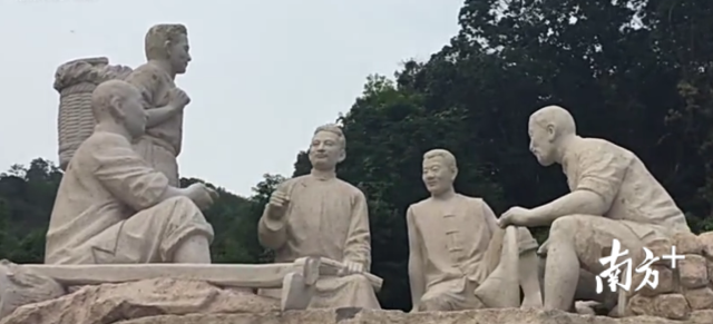 甘溪村五名党员雕塑 甘溪村五名党员雕塑
